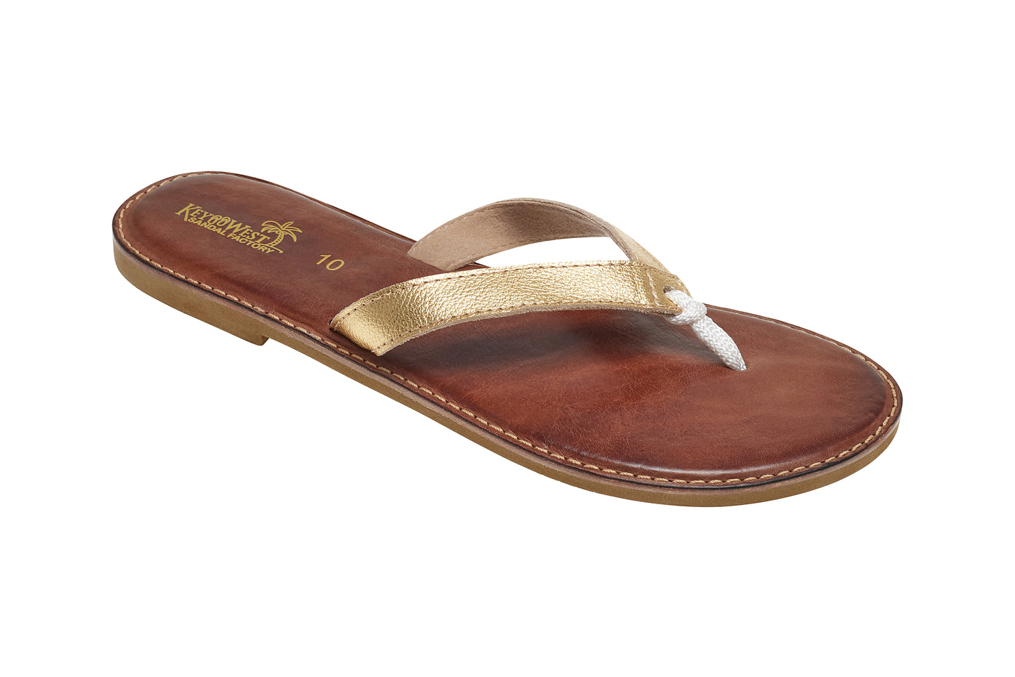 Women’s thin strap sandals in gold