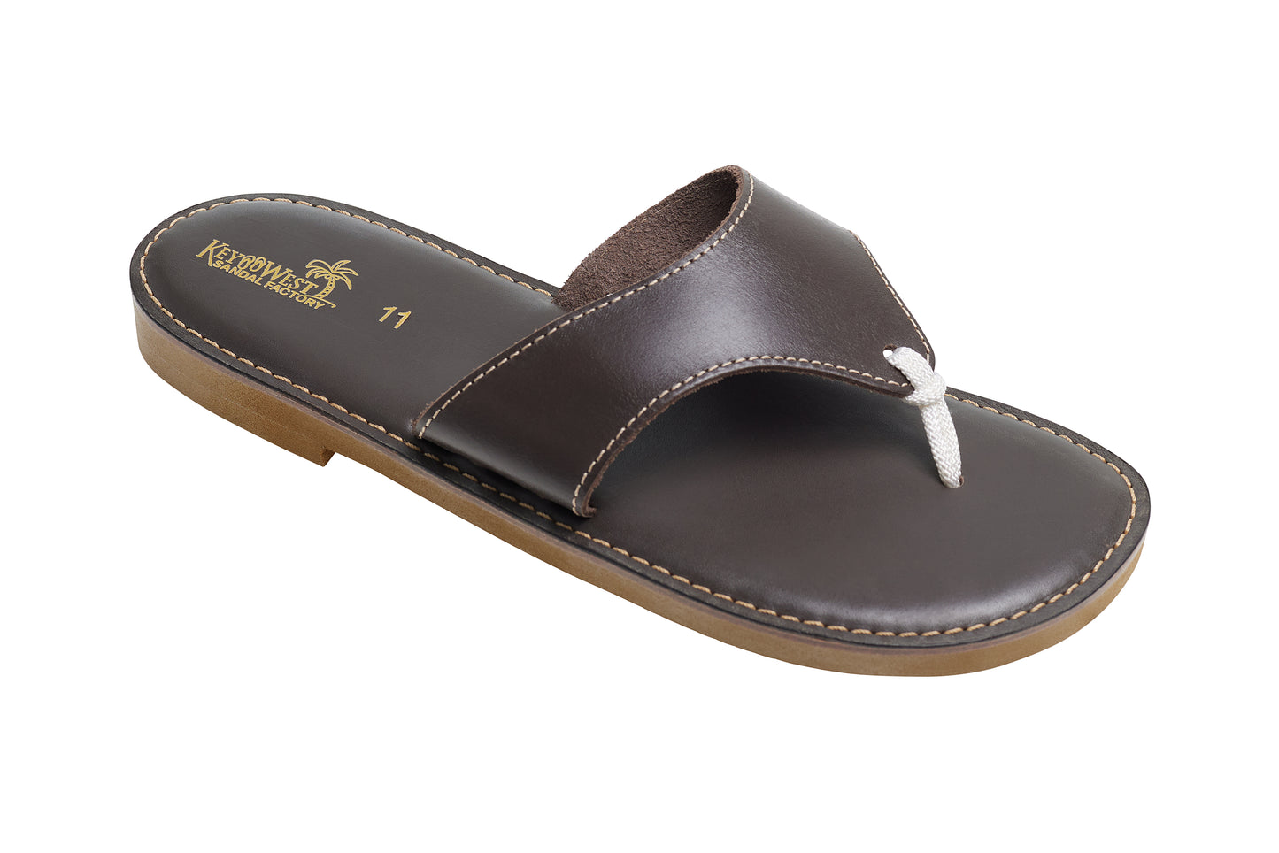 Men's tan flip-flop sandals