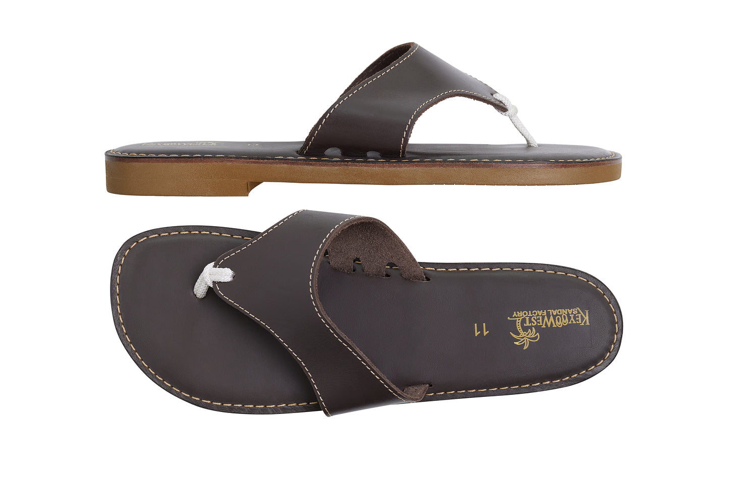 Men's tan leather sandals