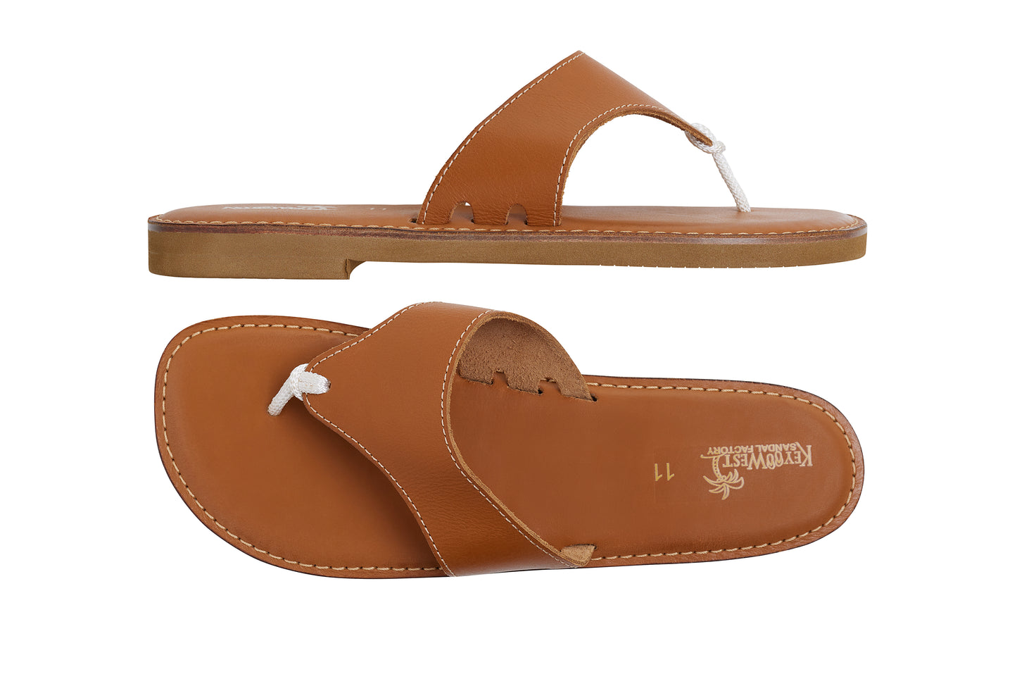 Men's brown leather sandals