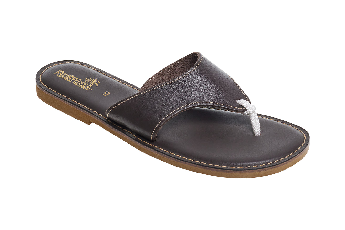 Women’s wide strap sandals in bahama brown